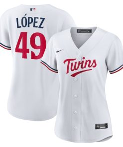 Pablo Lopez Minnesota Twins Nike Women's Home Replica Jersey - White