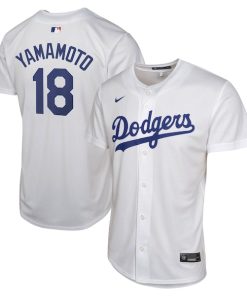 Yoshinobu Yamamoto Los Angeles Dodgers Nike Youth Home Replica Player Jersey - White