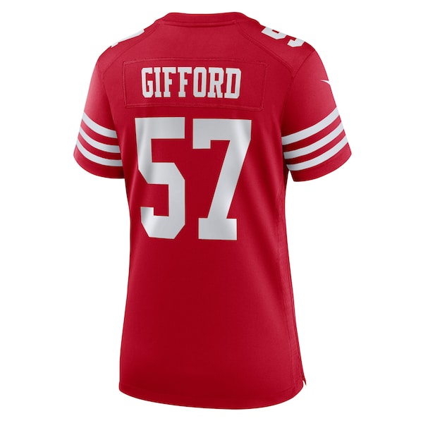 Luke Gifford San Francisco 49ers Nike Women's Team Game Jersey - Scarlet - Image 3
