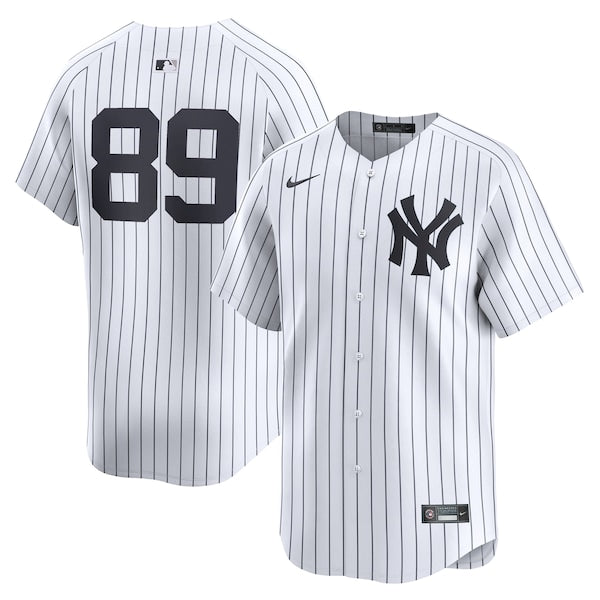 Jasson Dom¨ªnguez New York Yankees Nike Home Limited Player Jersey - White/Navy - Image 2