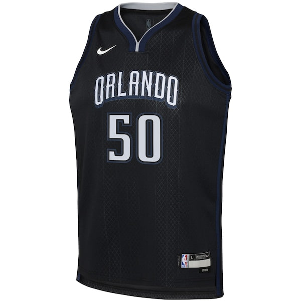 Cole Anthony Orlando Magic Nike Youth 2022/23 Swingman Jersey - City Edition - Black - Image 2