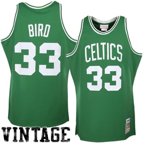 Larry Bird Boston Celtics 1985/86 Hardwood Classics Authentic Jersey - Kelly Green