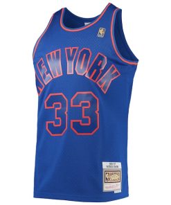 Alternative view of Patrick Ewing New York Knicks 1996/97 Hardwood Classics Swingman Jersey - Blue
