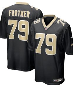Luke Fortner New Orleans Saints Nike Team Game Jersey -  Black