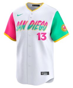 Alternative view of Manny Machado San Diego Padres Nike City Connect Limited Player Jersey - White