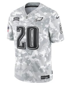 Alternative view of Brian Dawkins Philadelphia Eagles Nike 2024 Salute to Service Retired Player Limited Jersey - Arctic Camo