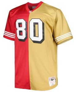 Alternative view of Jerry Rice San Francisco 49ers Big & Tall Split Legacy Retired Player Replica Jersey - Scarlet/Gold