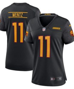 Carson Wentz Washington Commanders Nike Women's Alternate Game Player Jersey - Black/Burgundy/White