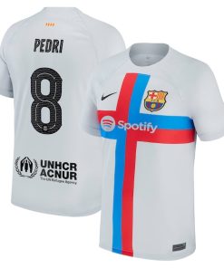 Pedri Barcelona Nike 2022/23 Third Breathe Stadium Replica Player Jersey - Gray