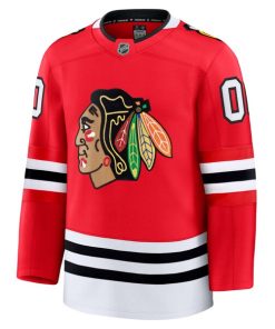 Alternative view of Chicago Blackhawks  Home Premium Custom Jersey - Red/White
