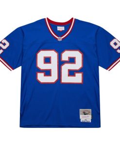 Alternative view of Michael Strahan New York Giants  Big & Tall 1993 Retired Player Replica Jersey - Royal