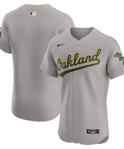 Oakland Athletics Nike Road Vapor Premier Elite Patch Jersey - Gray