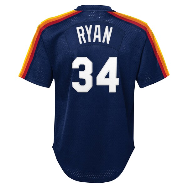 Nolan Ryan Houston Astros Youth Cooperstown Collection?Mesh Batting Practice Jersey - Navy - Image 3