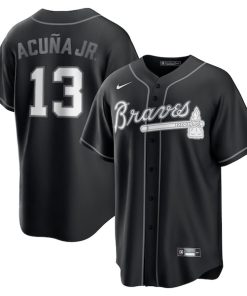 Ronald Acu?a Jr. Atlanta Braves Nike Lights Out Replica Player Jersey - Black