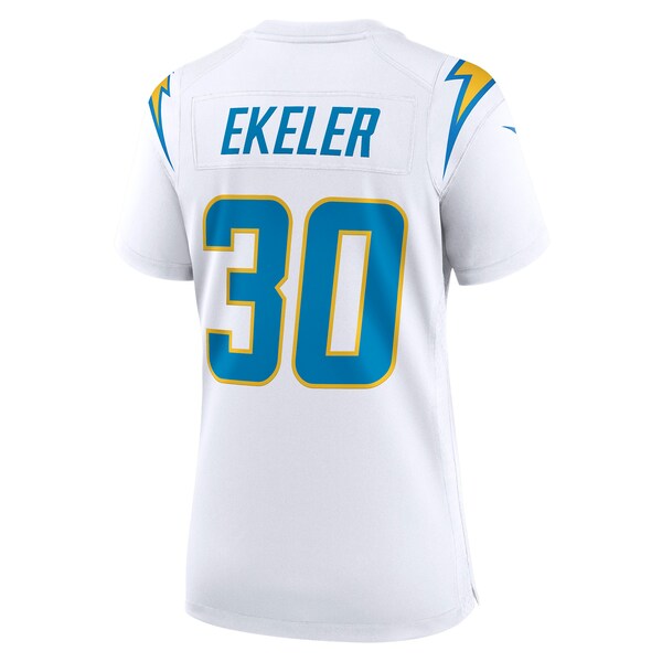 Austin Ekeler Los Angeles Chargers Nike Women's Game Jersey - White/Navy/Royal - Image 4