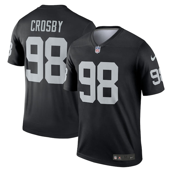 Maxx Crosby Las Vegas Raiders Nike Team Legend Jersey - Black/White - Image 2