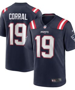 Matt Corral New England Patriots Nike Team Game Jersey -  Navy