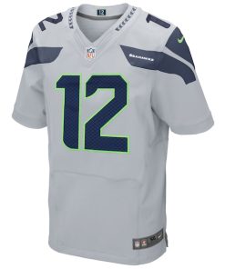 Alternative view of 12s Seattle Seahawks Nike Elite Jersey - Gray