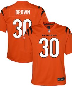 Chase Brown Cincinnati Bengals Nike Youth Youth - Orange/Black