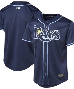 Tampa Bay Rays Youth Road Limited Jersey - Navy/Light Blue
