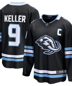 Clayton Keller Utah Mammoth  Home Breakaway Player Jersey - Black/White