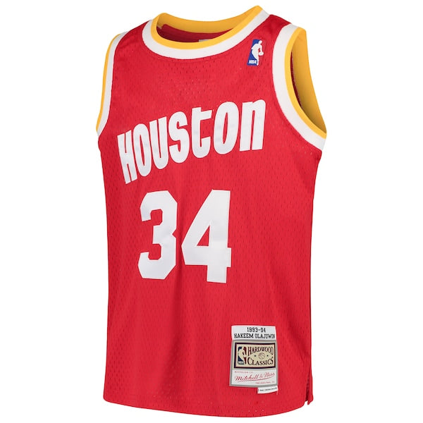 Hakeem Olajuwon Houston Rockets Youth Swingman Throwback Jersey - Red - Image 2
