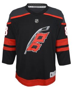 Alternative view of Brent Burns Carolina Hurricanes Youth Home Replica Player Jersey - Black