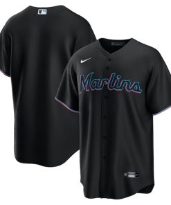 Miami Marlins Nike Alternate Replica Team Jersey - Black