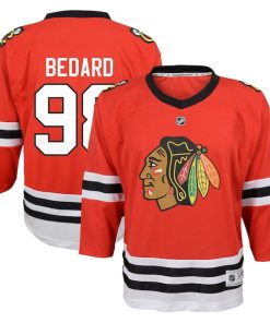 Alternative view of Connor Bedard Chicago Blackhawks Youth Home Replica Player Jersey - Red/White