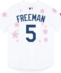 Alternative view of Nike x Takashi Murakami x MLB World Tour Tokyo Series 2025 Dodgers Freeman Jersey