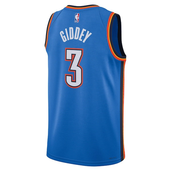 Josh Giddey Oklahoma City Thunder Nike Unisex Swingman Jersey - Icon Edition - Blue - Image 3