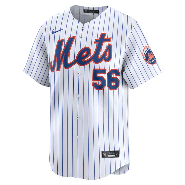 Ryan Helsley New York Mets Nike Home Limited Player Jersey - White/Black - Image 3