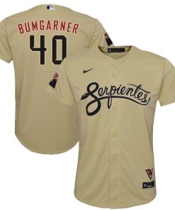 Madison Bumgarner Arizona Diamondbacks Nike Youth City Connect Replica Player Jersey - Sand