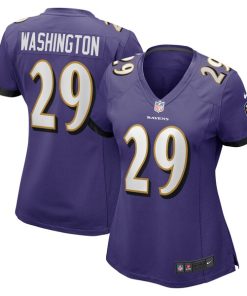 Ar'Darius Washington Baltimore Ravens Nike Women's Player Game Jersey - Purple