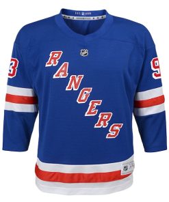 Alternative view of Mika Zibanejad New York Rangers Youth Home Replica Player Jersey - Blue