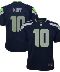 Alternative view of Cooper Kupp Seattle Seahawks Nike Youth Game Jersey - College Navy/Neon Green