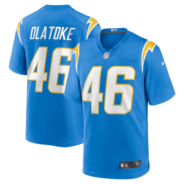 Praise Olatoke Los Angeles Chargers Nike Team Game Jersey - Powder Blue