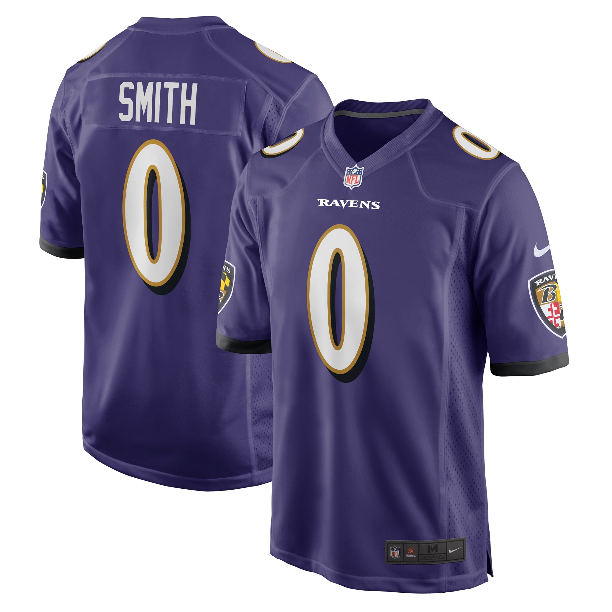 Roquan Smith Baltimore Ravens Nike Team Game Jersey - Black/Purple/White - Image 5