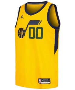 Alternative view of Jordan Clarkson Utah Jazz Jordan Brand Swingman Player Jersey - Statement Edition - Yellow