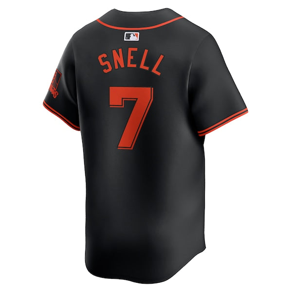 Blake Snell San Francisco Giants Nike Alternate Limited Jersey - Black/Cream/Gray - Image 4