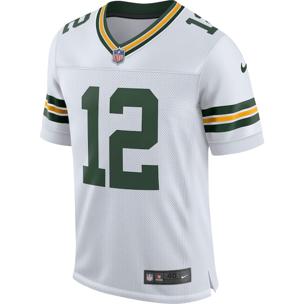 Aaron Rodgers Green Bay Packers Nike Classic Elite Player Jersey - White/Green - Image 3