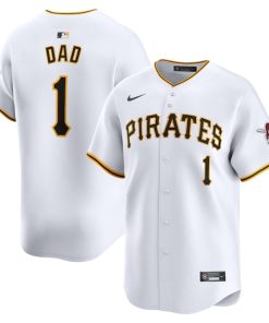 Pittsburgh Pirates Nike #1 Dad Home Limited Jersey - White