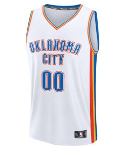 Alternative view of Oklahoma City Thunder  Fast Break Custom Jersey - Association Edition - White