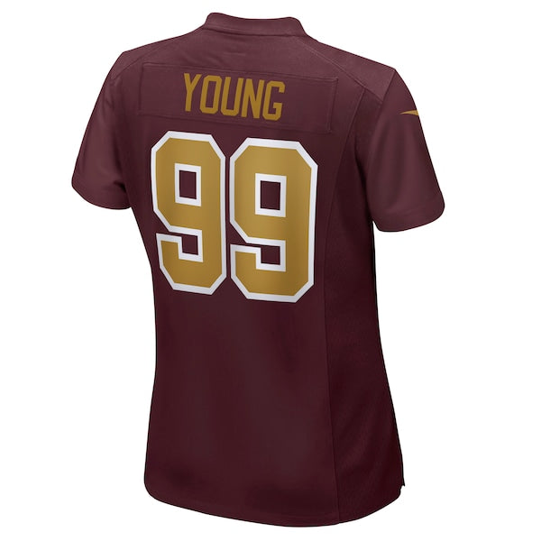 Chase Young Washington Football Team Nike Women's Alternate Game Jersey - Burgundy - Image 3