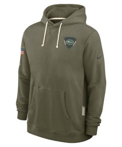 Alternative view of New York Jets Nike 2025 Salute to Service Sideline Standard Issue Dri-FIT Hoodie - Olive