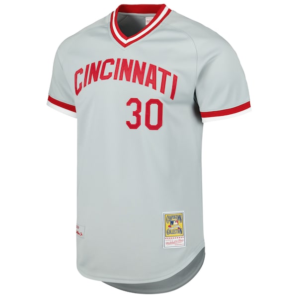 Ken Griffey Jr. Cincinnati Reds 2004 Cooperstown Collection Authentic Throwback Jersey - Gray - Image 2