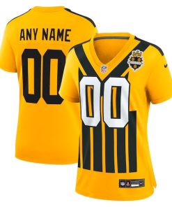 Alternative view of Pittsburgh Steelers Nike Women's Alternate 1933 Throwback Game Custom Jersey - Gold/Black