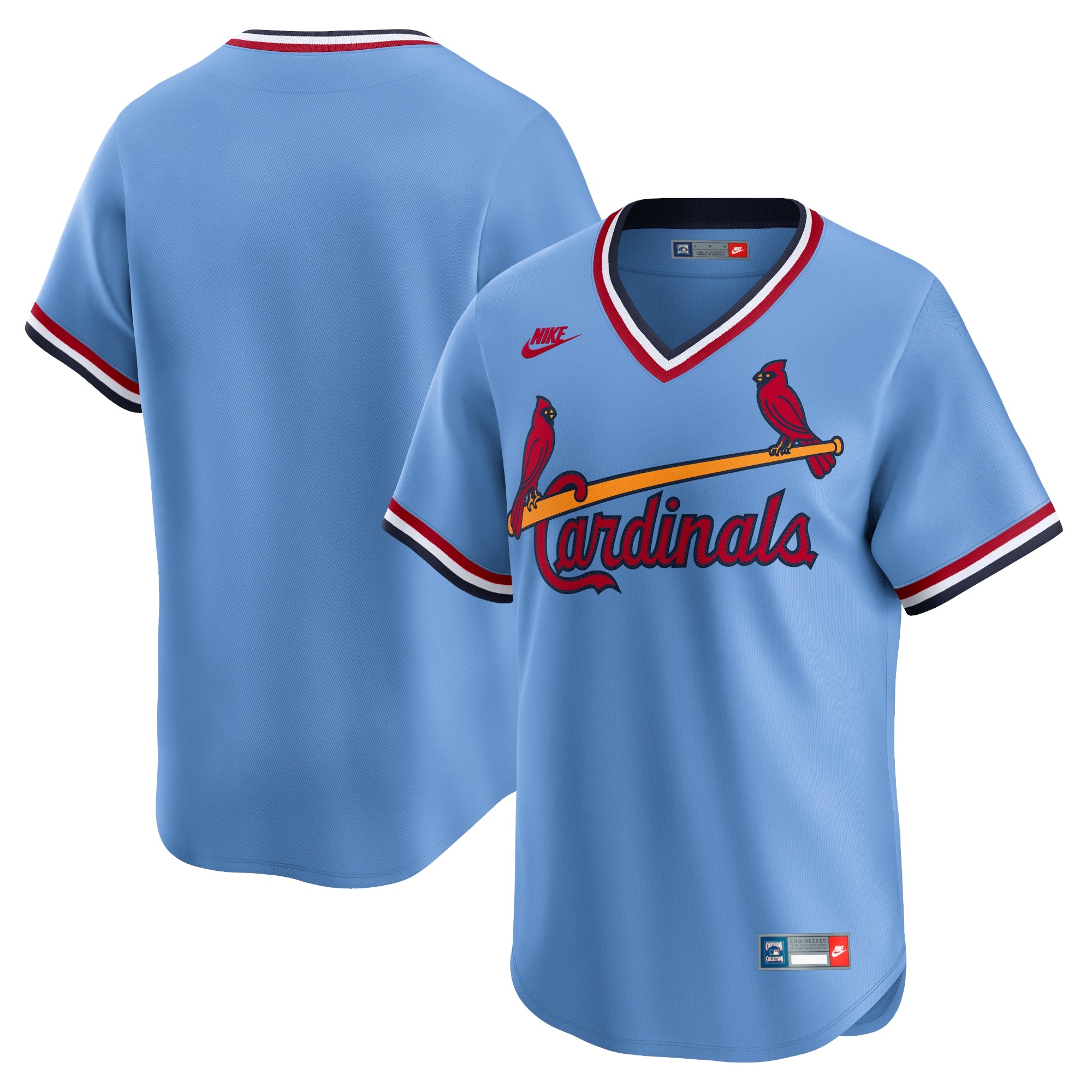 St. Louis Cardinals Nike Cooperstown Collection Limited Jersey - White/Blue - Image 3