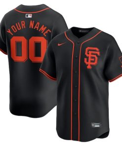 San Francisco Giants Nike  Alternate Limited Custom Jersey?¨C Black