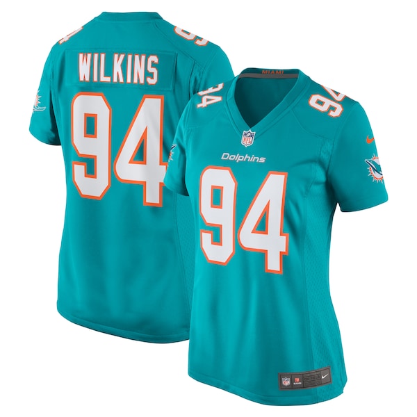 Christian Wilkins Miami Dolphins Nike Women's Team Game Jersey - Aqua
